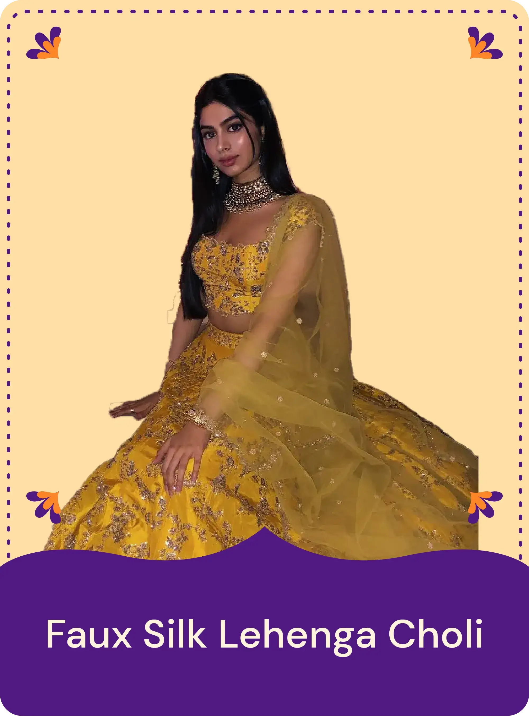 Faux Silk Lehenga Choli